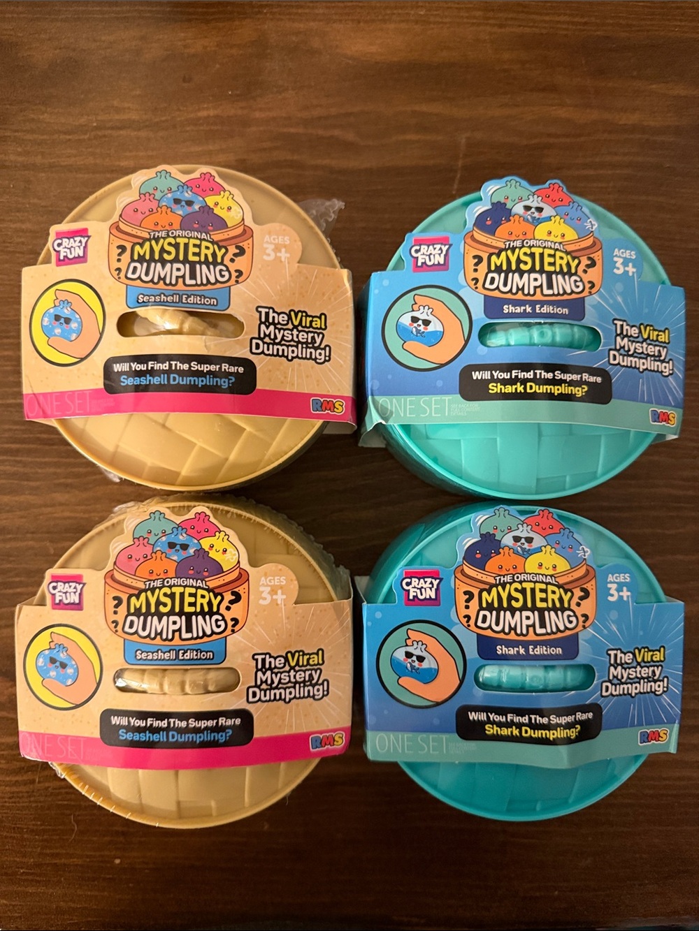 Lot of 4 Seashell and Shark RMS mystery Dumplings